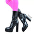 STYLISCHE DAMEN-COWBOYSTIEFEL MIT BLOCKABSATZ UND PLATEAU
